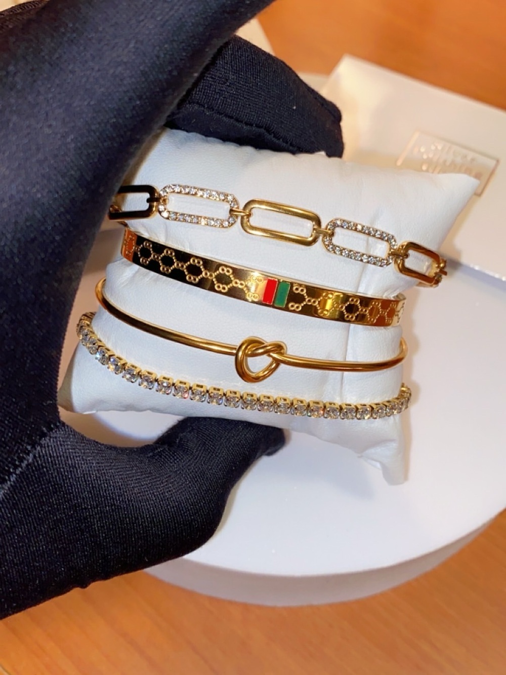 4PC Gold Bracelet Set